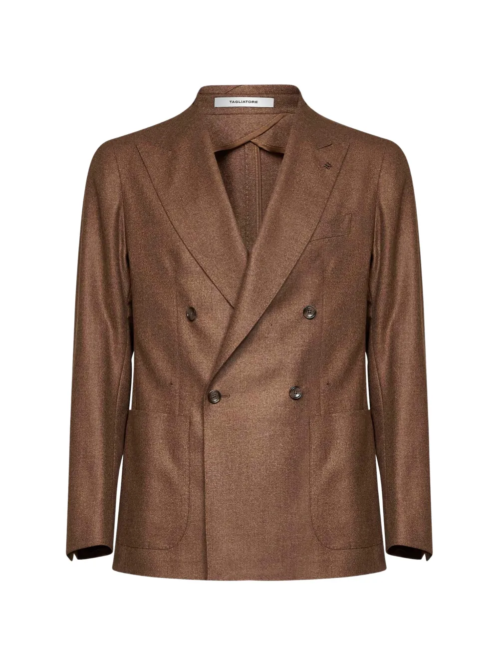 Tagliatore double-breasted peak-lapel jacket Bruin