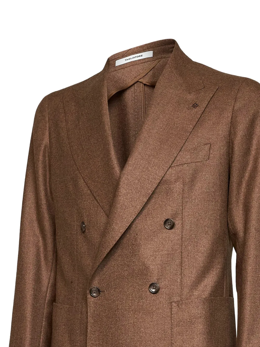 Tagliatore double-breasted peak-lapel jacket Bruin