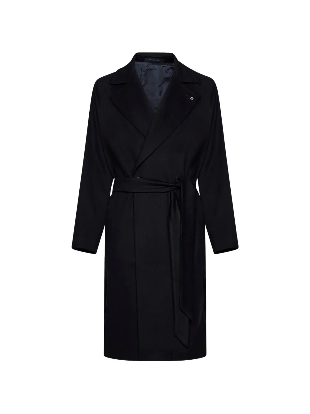 Tagliatore double-breasted belted coat Blauw