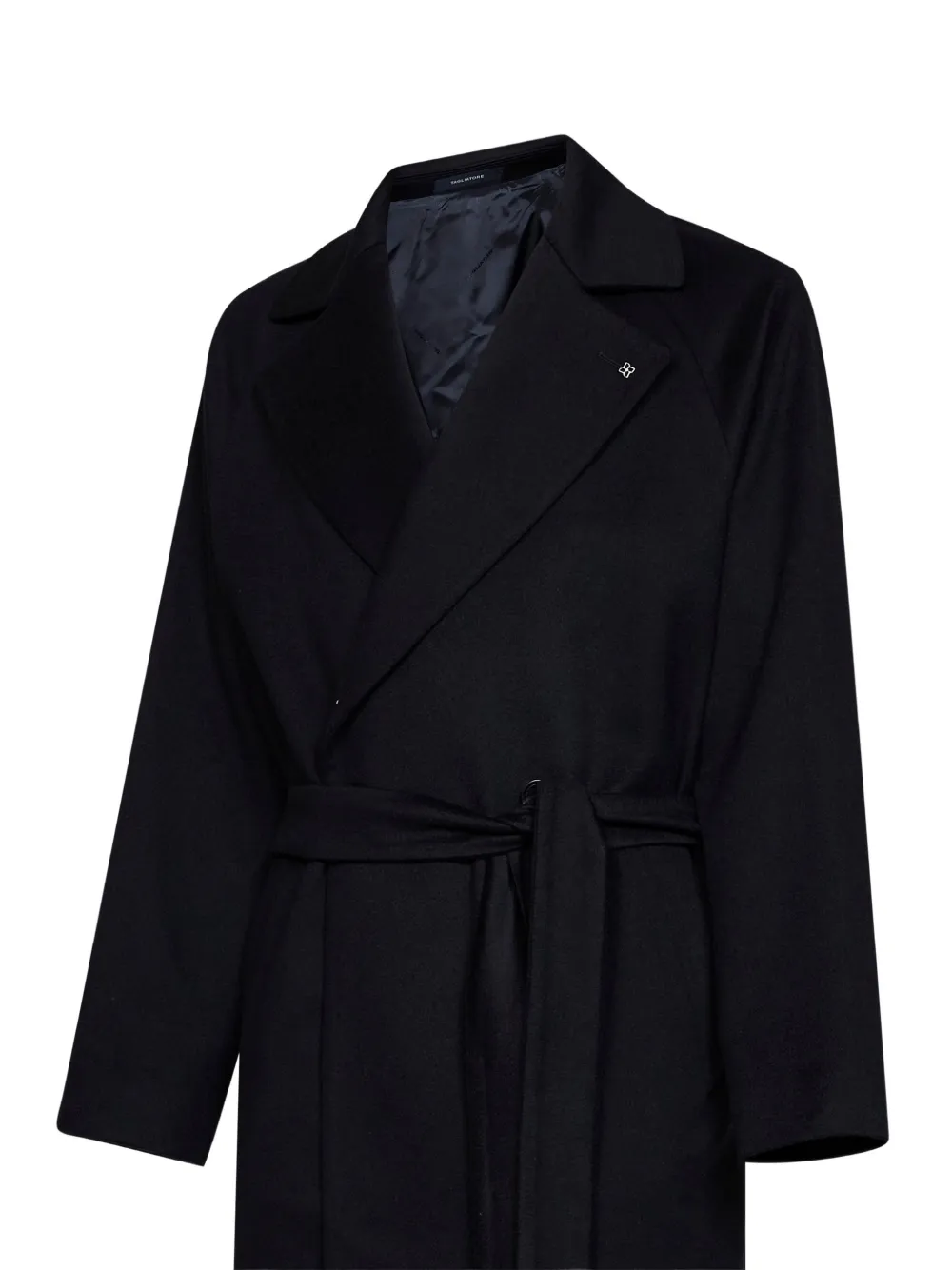 Tagliatore double-breasted belted coat Blauw