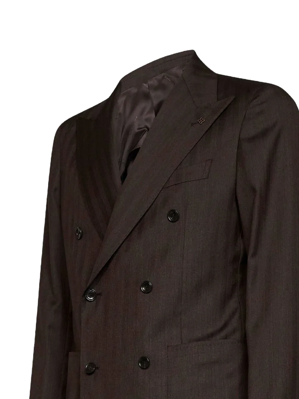 Tagliatore double-breasted striped suit Bruin