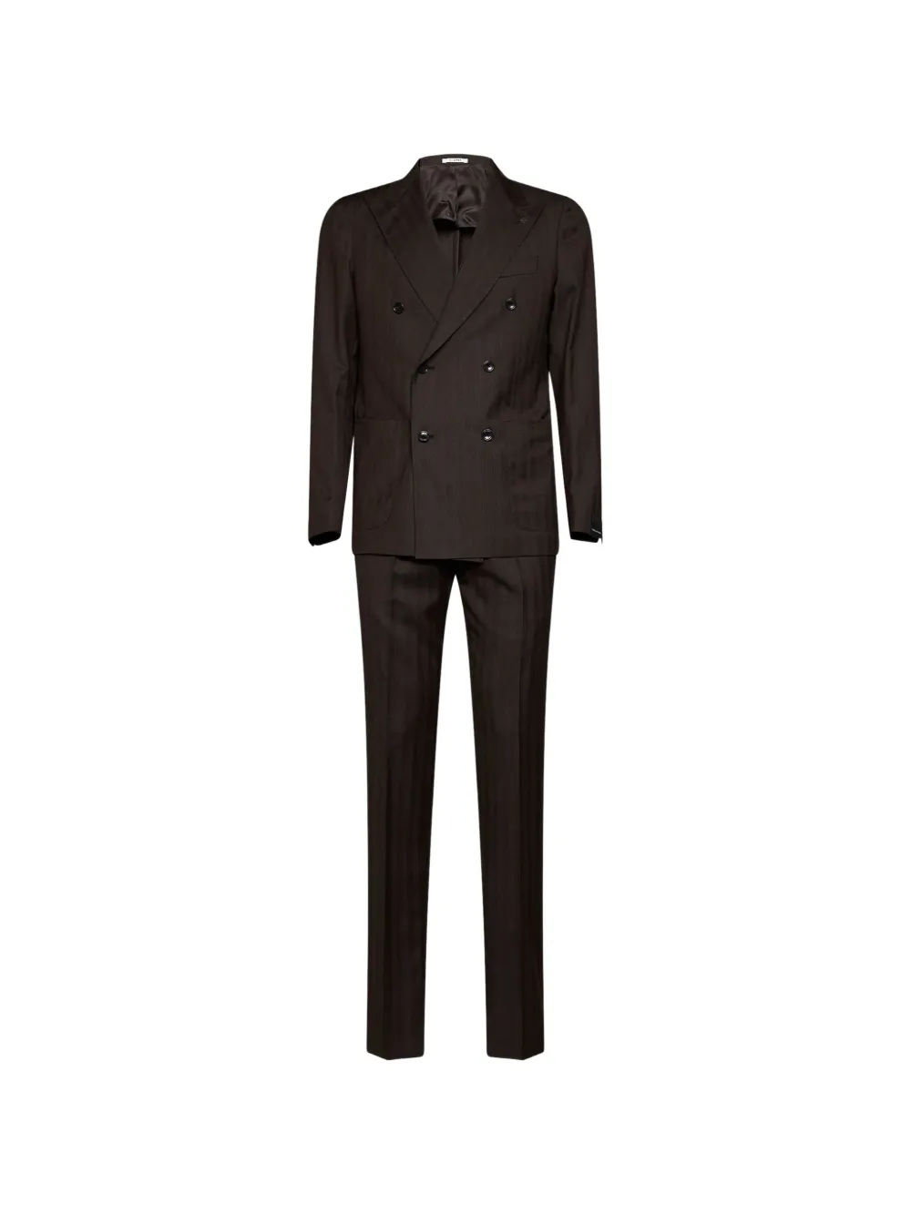 Tagliatore double-breasted striped suit - Marrone