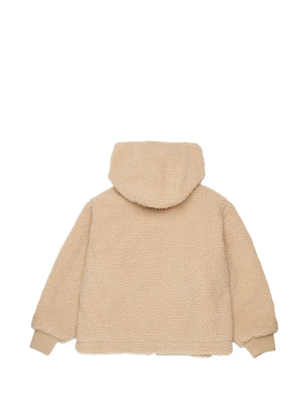 AMIRI KIDS bones-appliqué hooded bomber jacket Beige