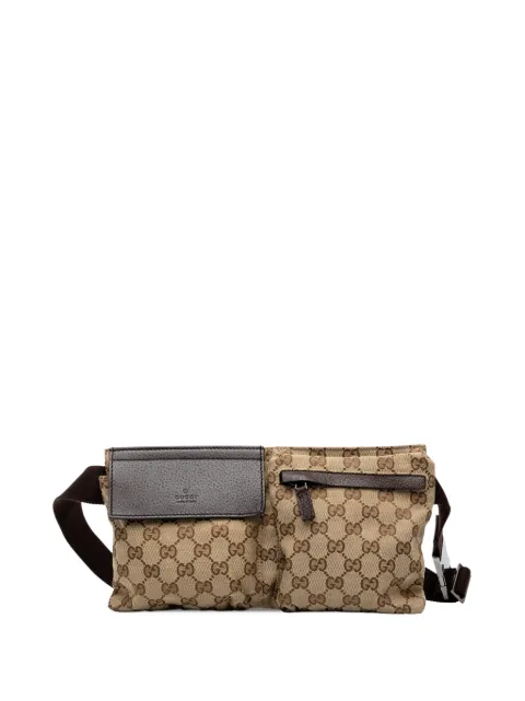 Gucci Pre-Owned 2000-2015 GG Canvas Double Pocket belt bag