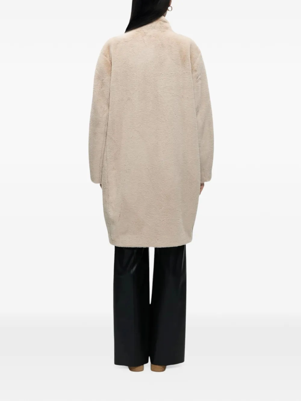 BOSS relaxed-fit teddy coat Beige