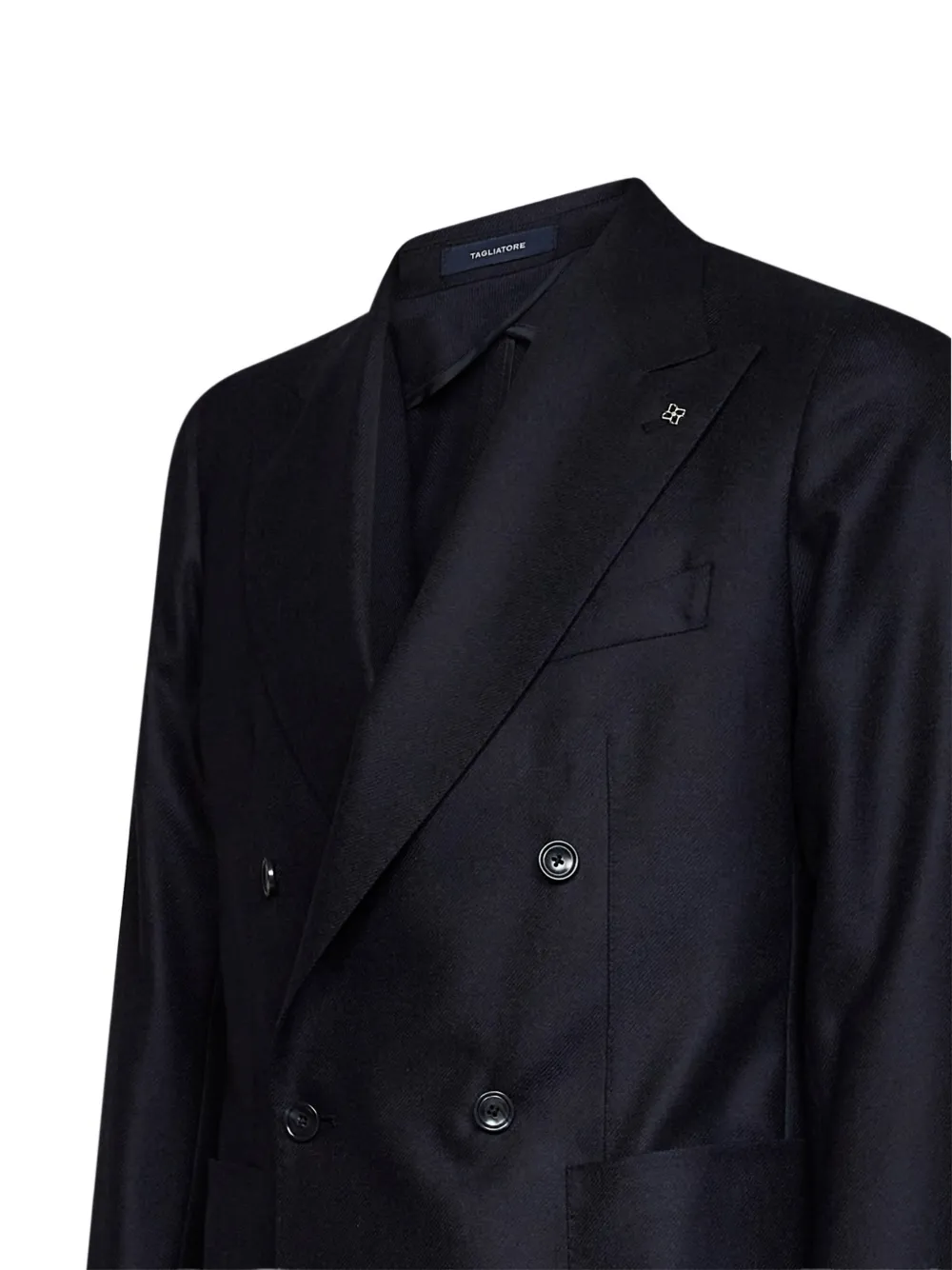 Tagliatore Montecarlo double-breasted peak-lapel blazer Blauw