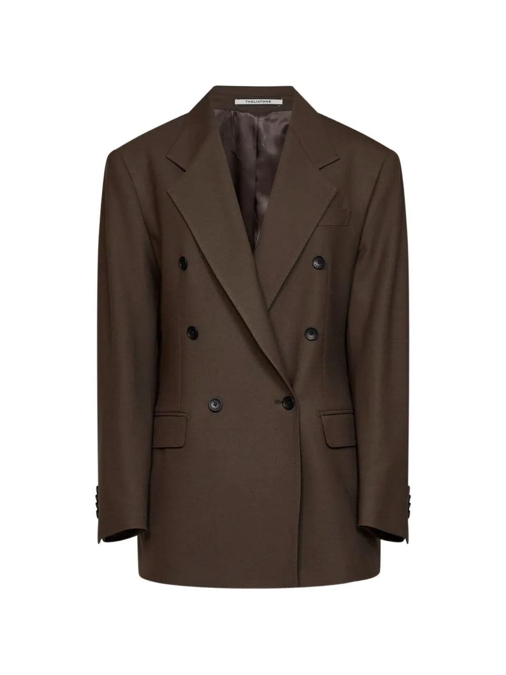 Tagliatore Loreley double-breasted notched-lapel blazer Bruin