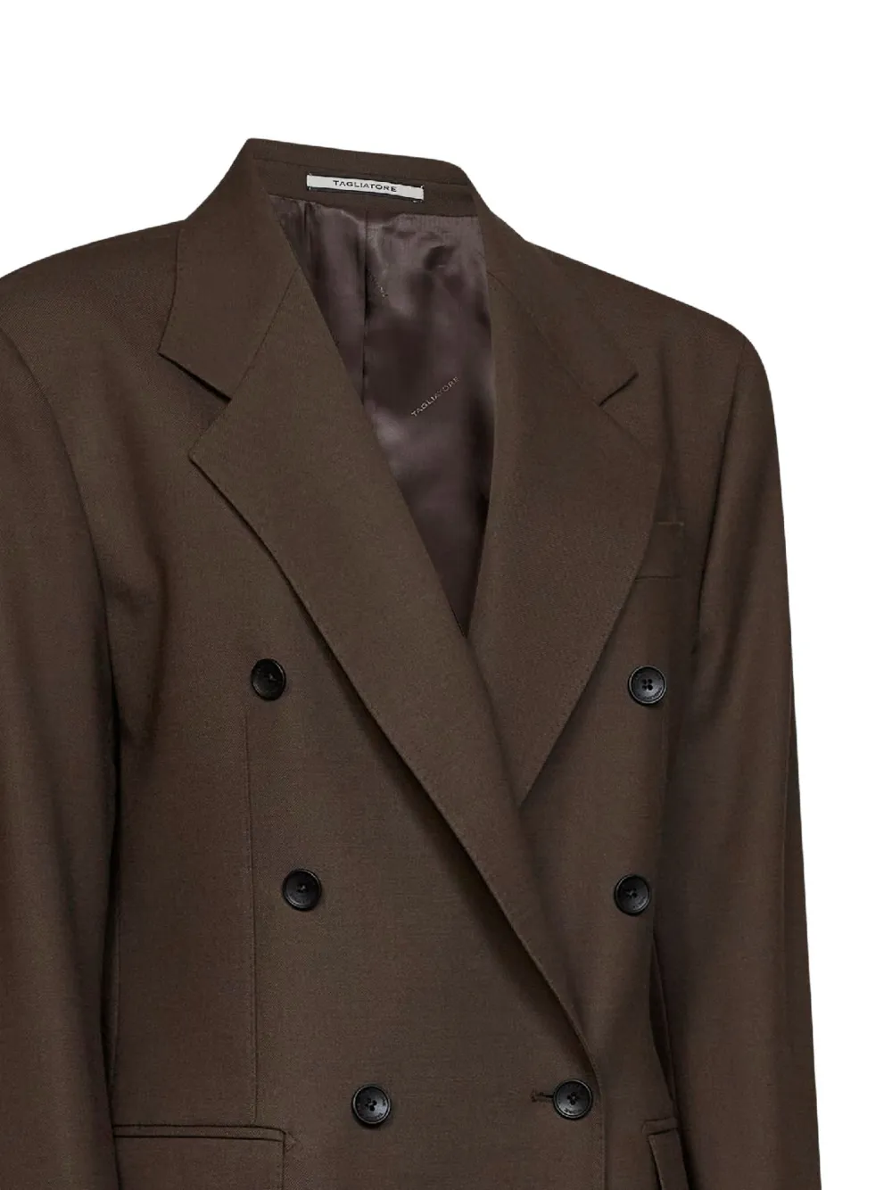 Tagliatore Loreley double-breasted notched-lapel blazer Bruin