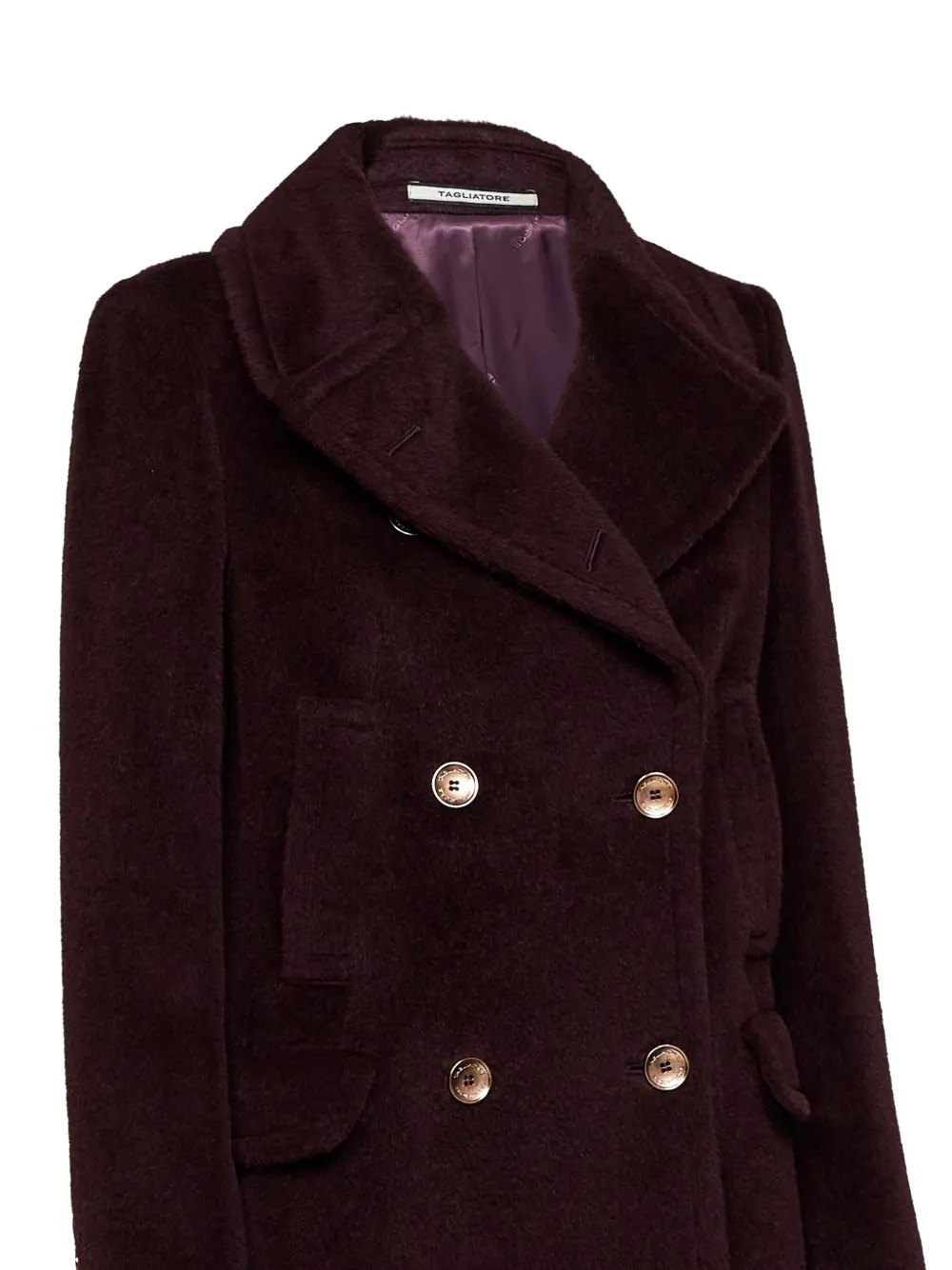 Tagliatore Blanche double-breasted A-line coat Rood