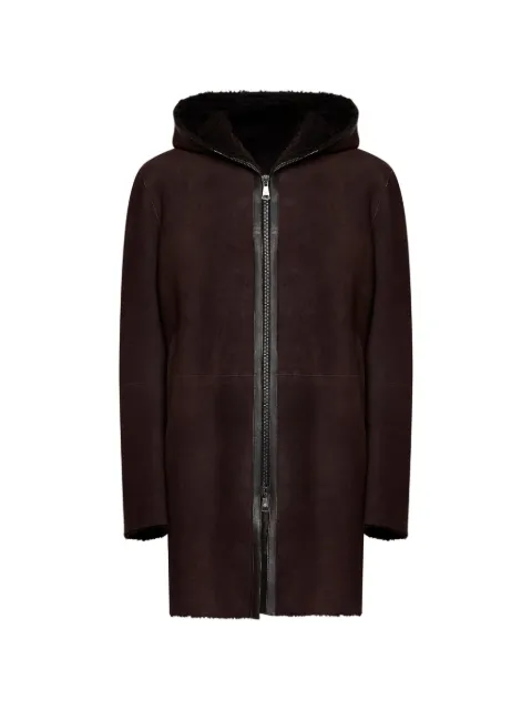Tagliatore Wilson hooded shearling coat