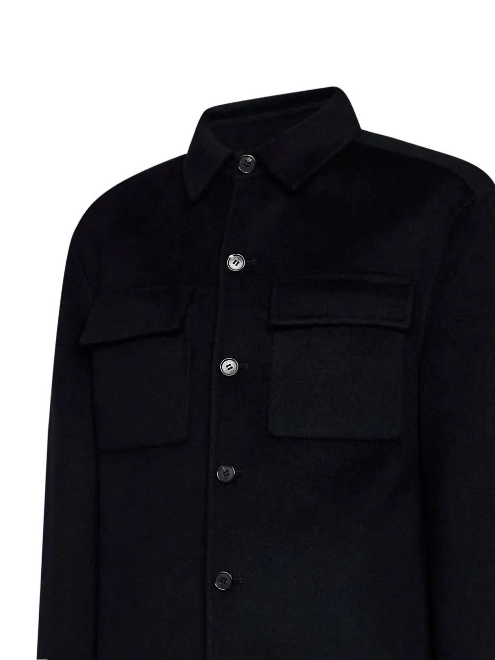 D4.0 Button-up jack Zwart