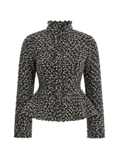 Alberta Ferretti bouclé peplum jacket