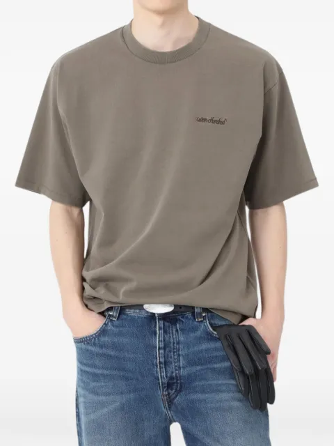 Won Hundred LA Italic logo-embroidered T-shirt