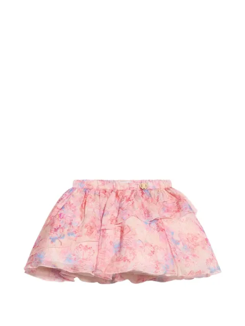 Roberto Cavalli Junior floral-print ruffled skirt