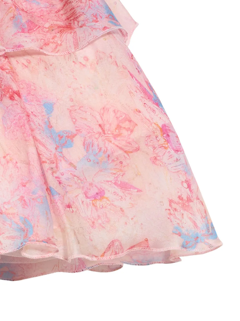 Roberto Cavalli Junior floral-print ruffled skirt Roze