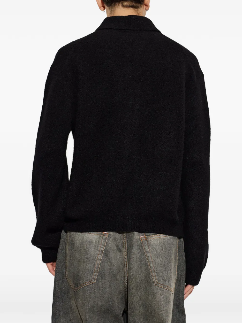 Post Archive Faction collared zip-up jacket Zwart