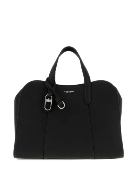 Giorgio Armani grainy leather tote bag