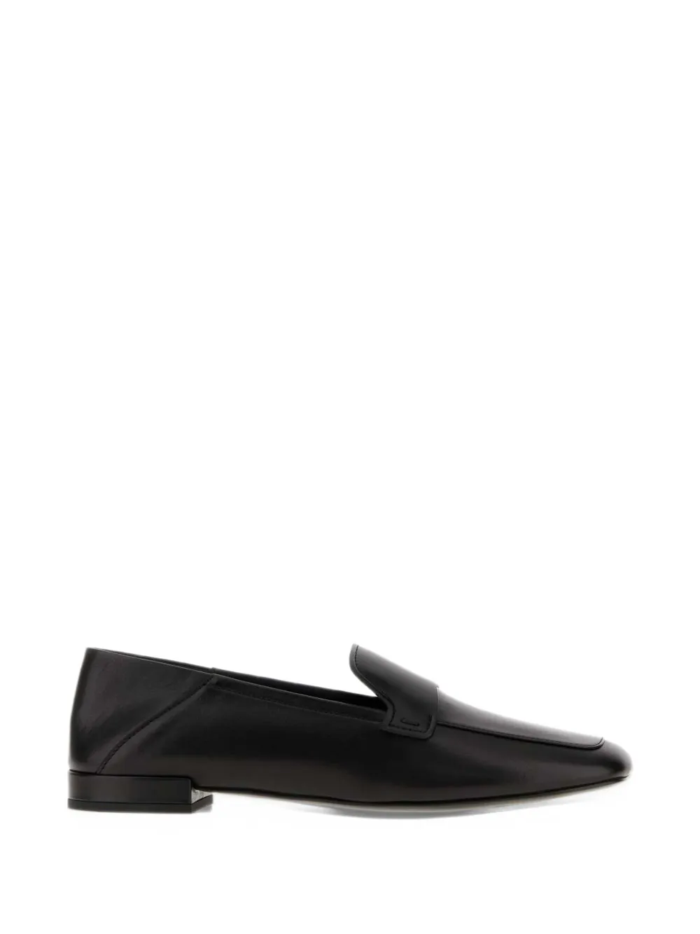 Giorgio Armani square-toe leather loafers - Nero