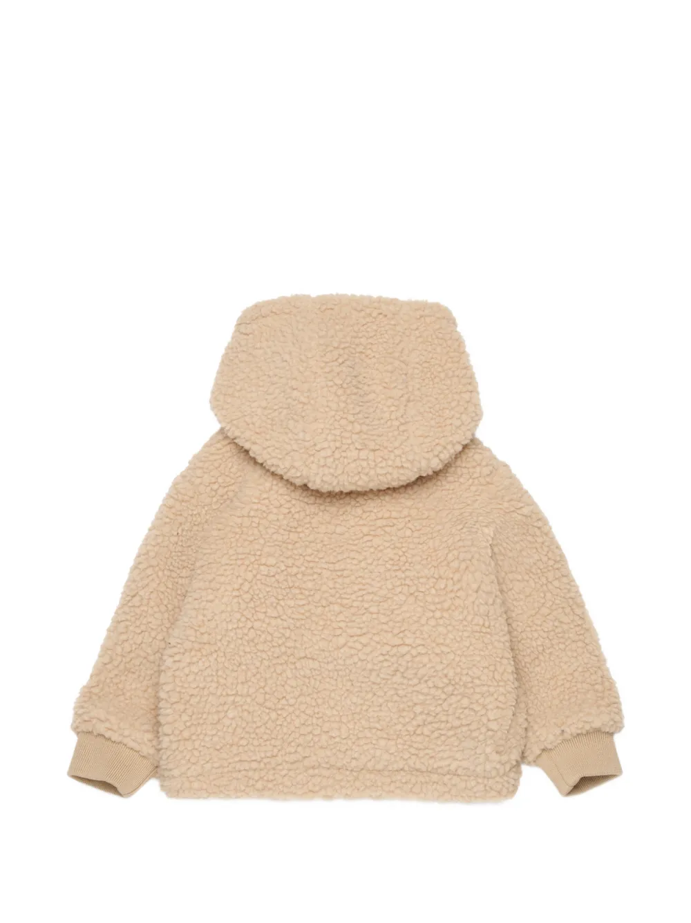 AMIRI KIDS bone-appliqué teddy jacket Beige