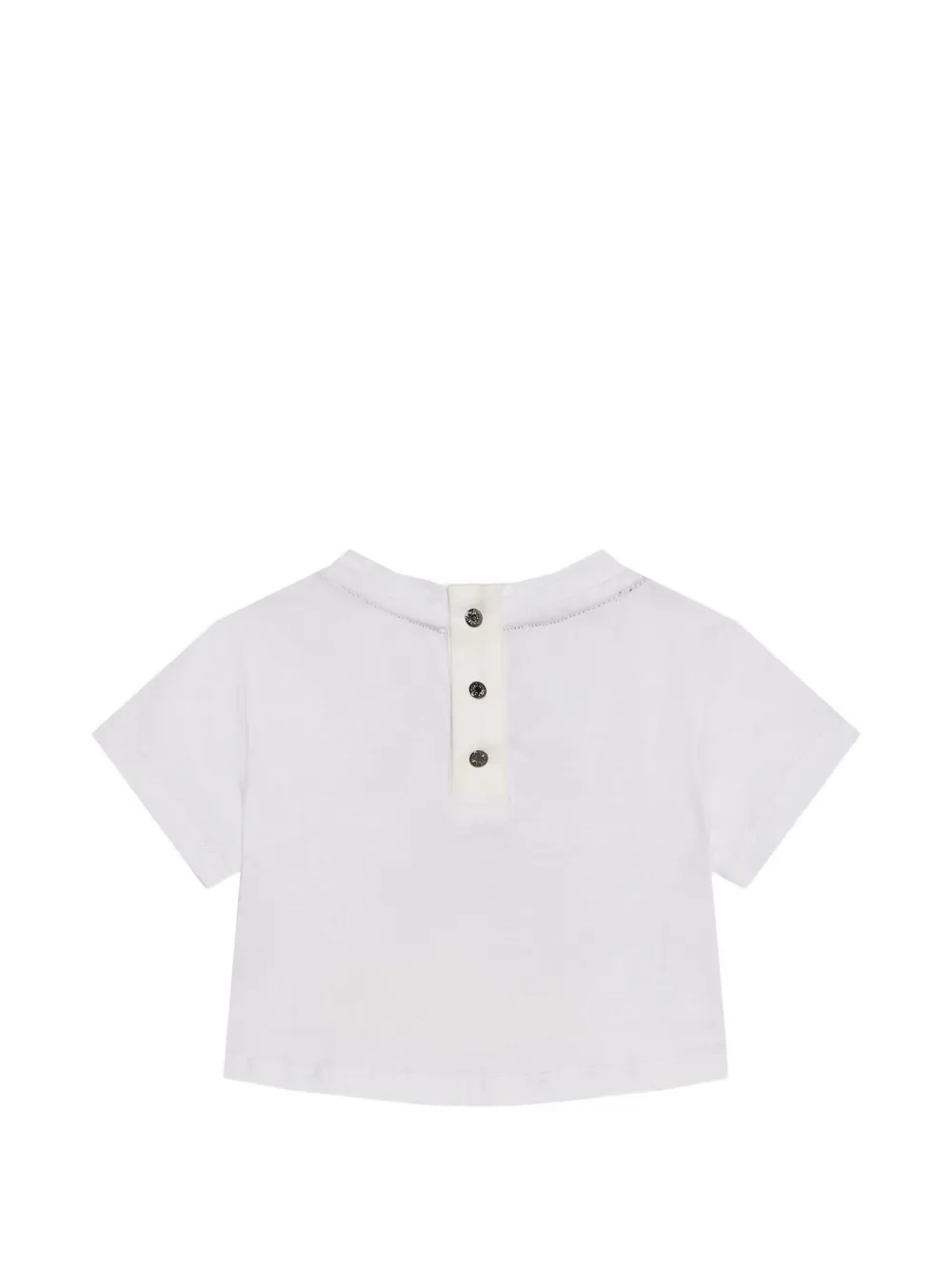 Roberto Cavalli Junior logo-embroidered T-shirt Wit