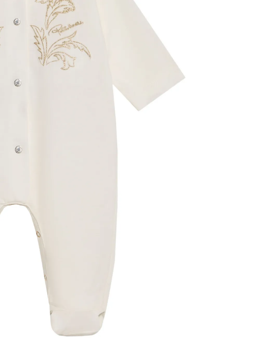 Roberto Cavalli Junior embroidered sleepsuit Beige