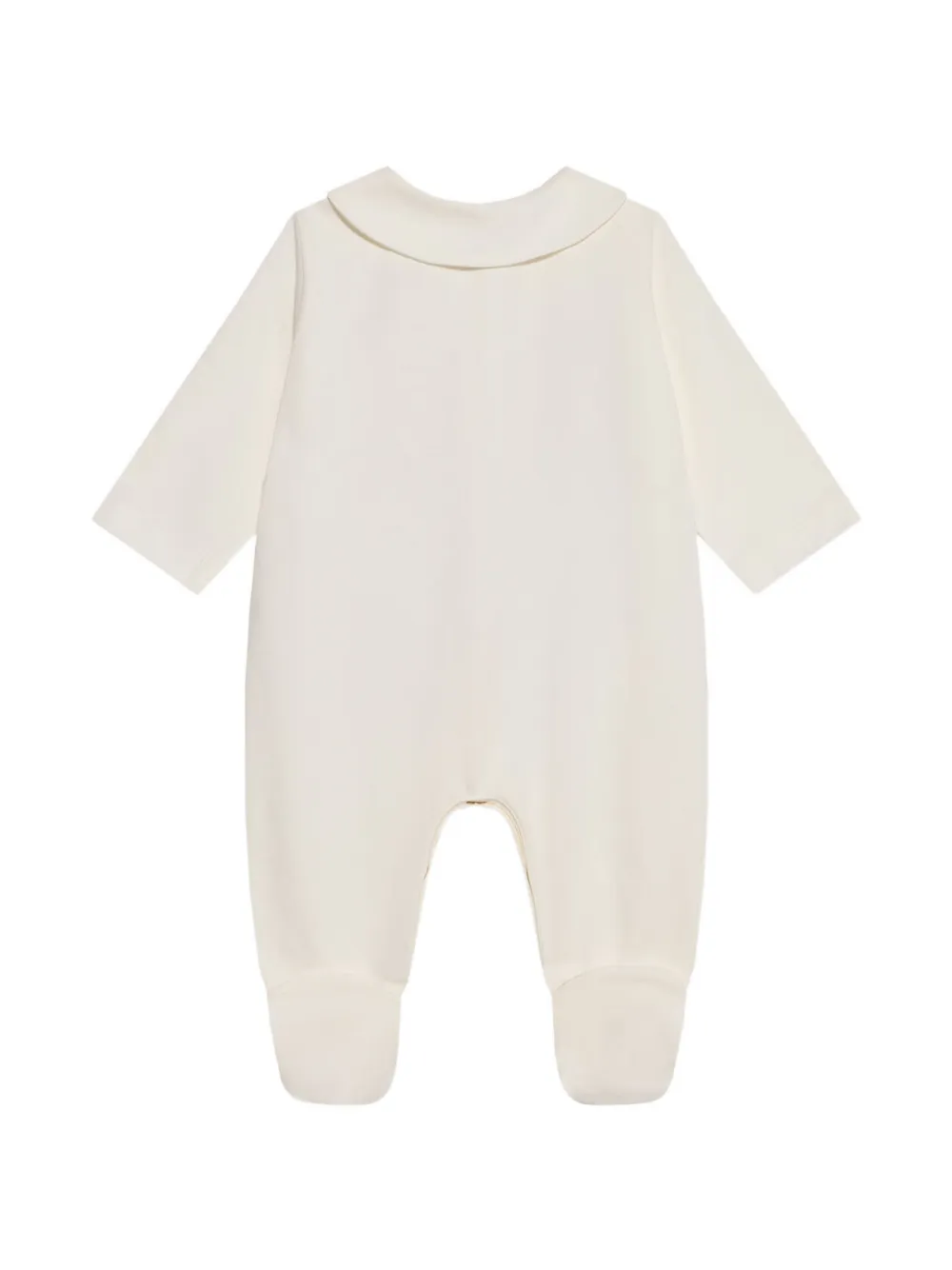 Roberto Cavalli Junior embroidered sleepsuit Beige