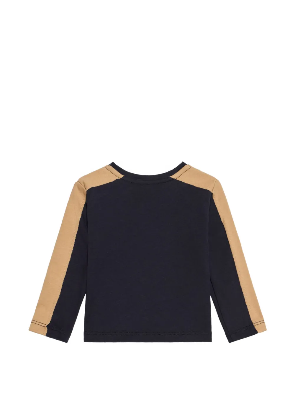 Roberto Cavalli Junior logo-embroidered side-stripe T-shirt Blauw