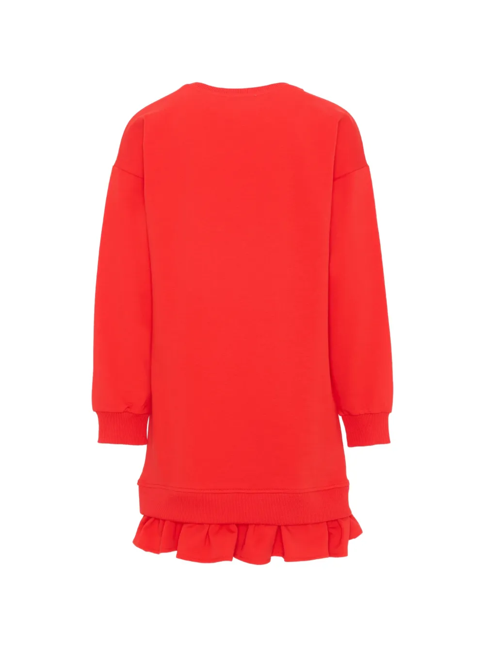 Moschino Kids Teddy Bear ruffled dress Rood