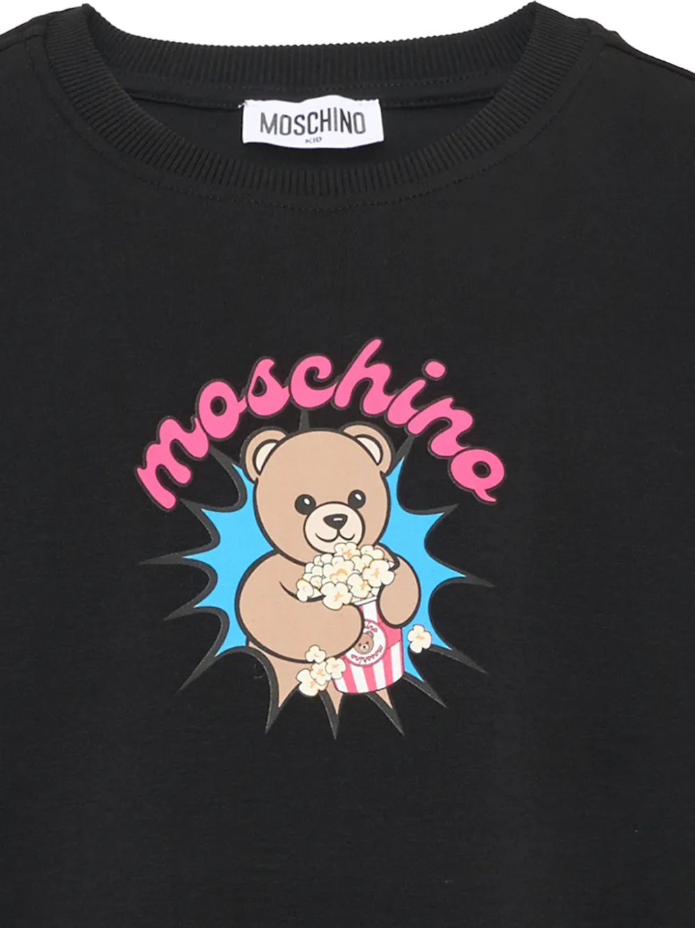 Moschino Kids Teddy Bear print dress Zwart