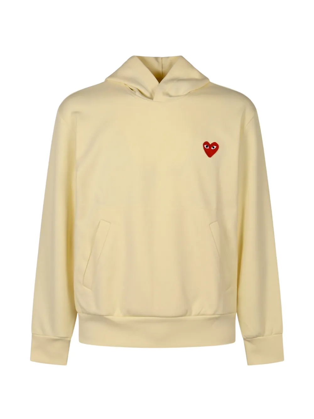 Comme Des Garçons Play logo-patch hoodie Geel