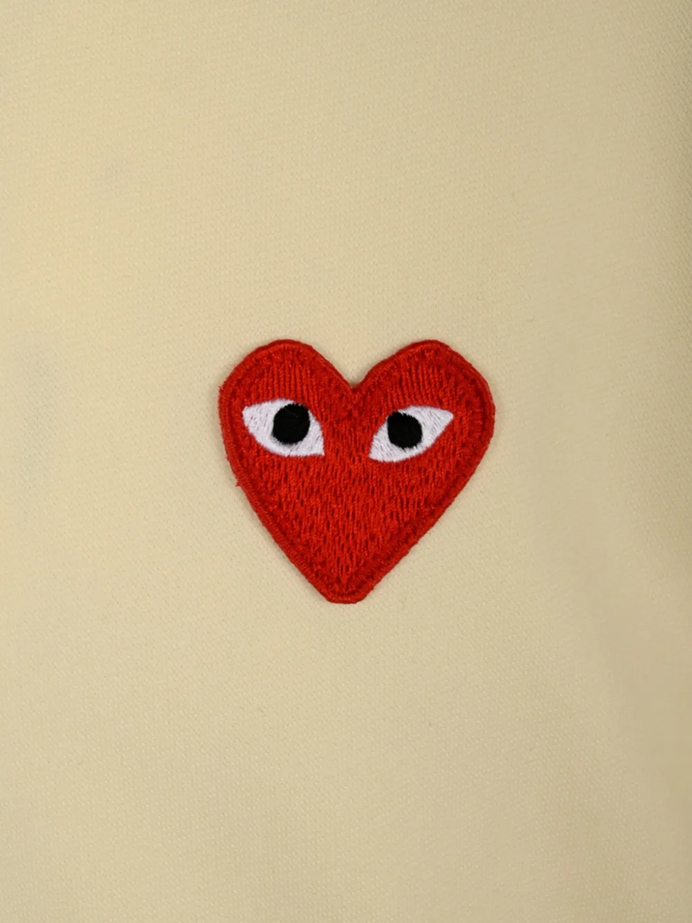 Comme Des Garçons Play logo-patch hoodie Geel