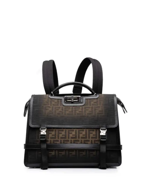 Fendi Pre-Owned 2010-2026 Medium Zucca Canvas Peekaboo ISeeU Convertible backpack