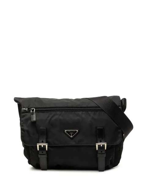 Prada Pre-Owned 2013-2026 Tessuto Zip Double Buckle Messenger Bag crossbody bag