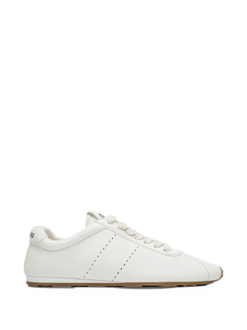 Miu Miu Plume technical-fabric and suede sneakers - Bianco