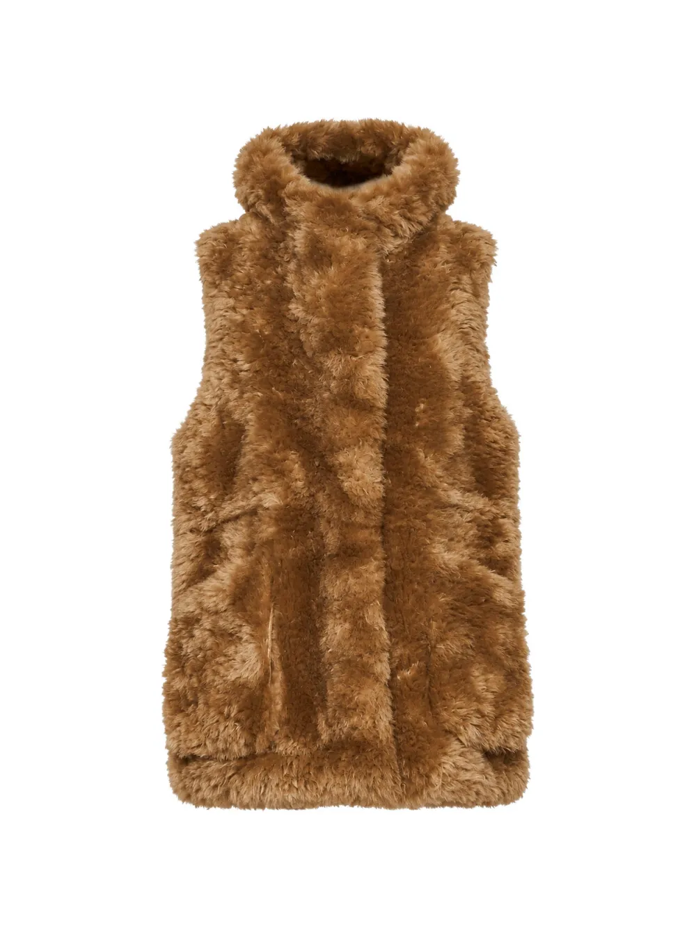 VEGANCODE faux-fur sleeveless jacket - Marrone