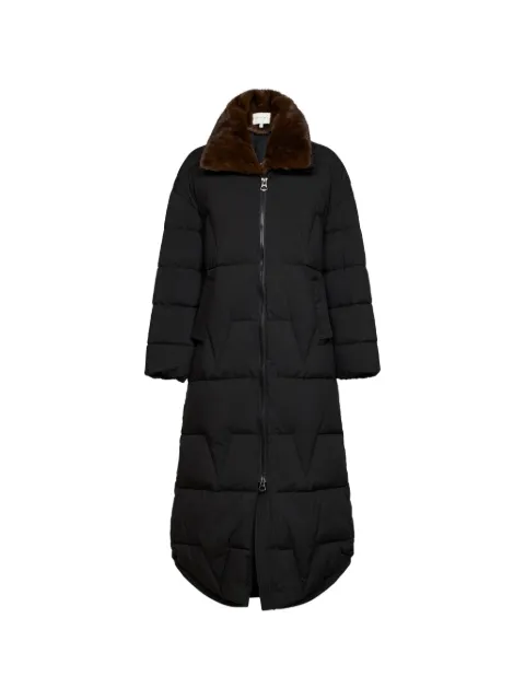 VEGANCODE quilted faux-fur-trim coat