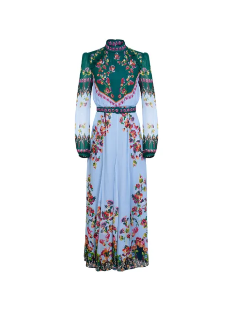 Saloni Jacqui B floral-print maxi dress