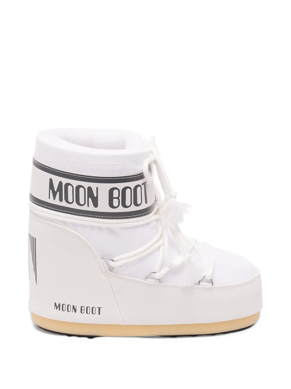 Moon Boot Icon low white nylon boots - Blanc