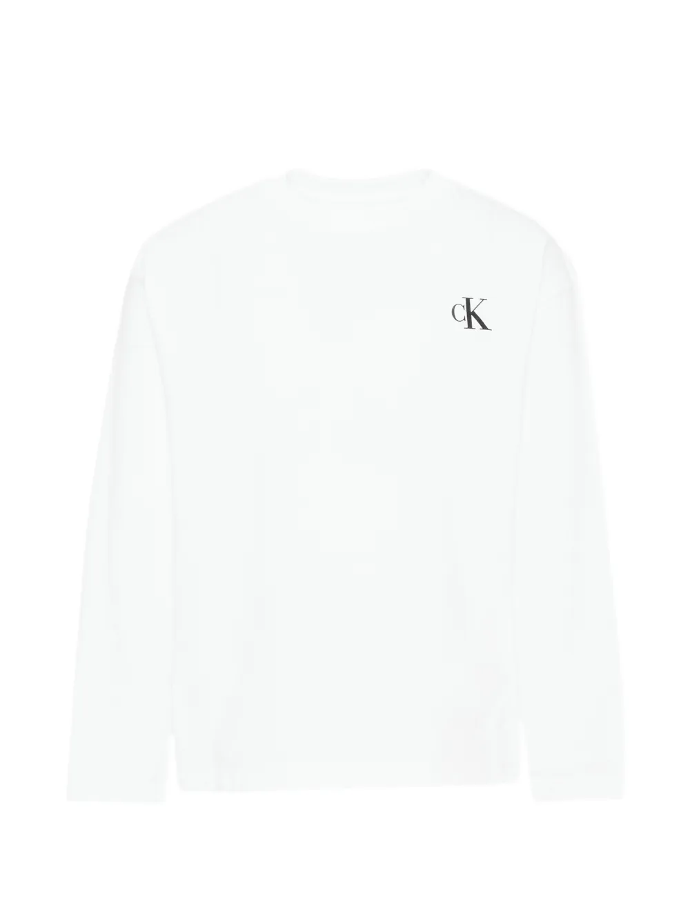 Calvin Klein Kids logo-print long-sleeve T-shirt Zwart