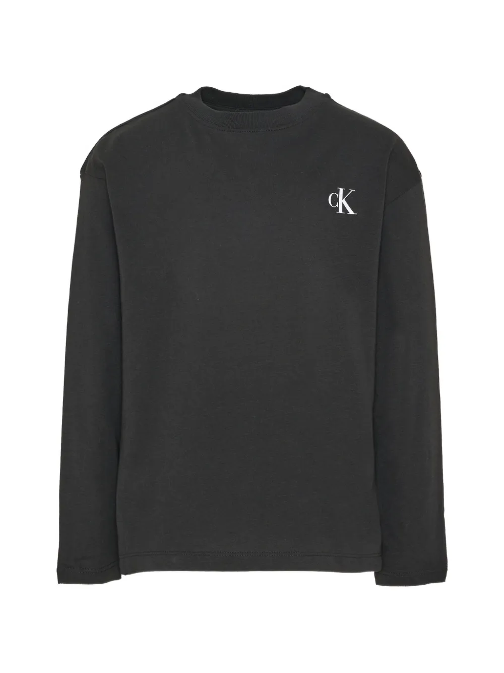 Calvin Klein Kids logo-print long-sleeve T-shirt Zwart
