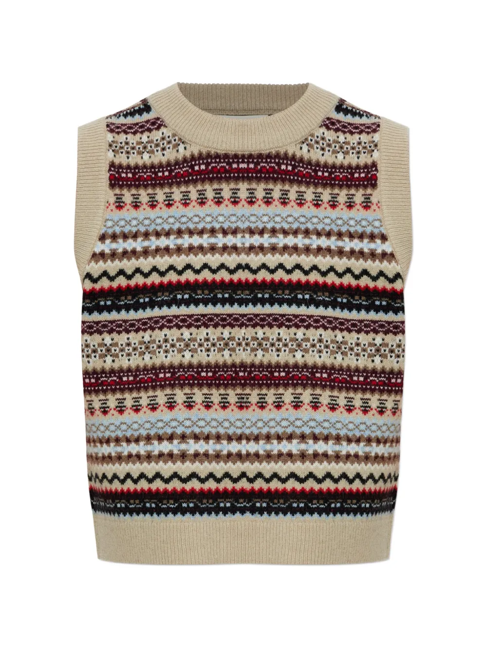 MUNTHE Callista Fair Isle vest - Toni neutri