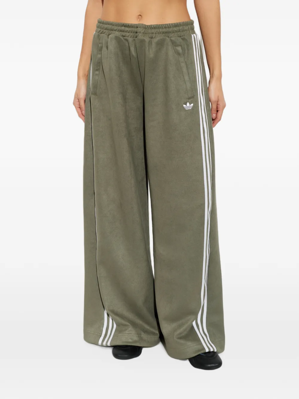 adidas Adilenium Season 6 faux-suede track pants Groen