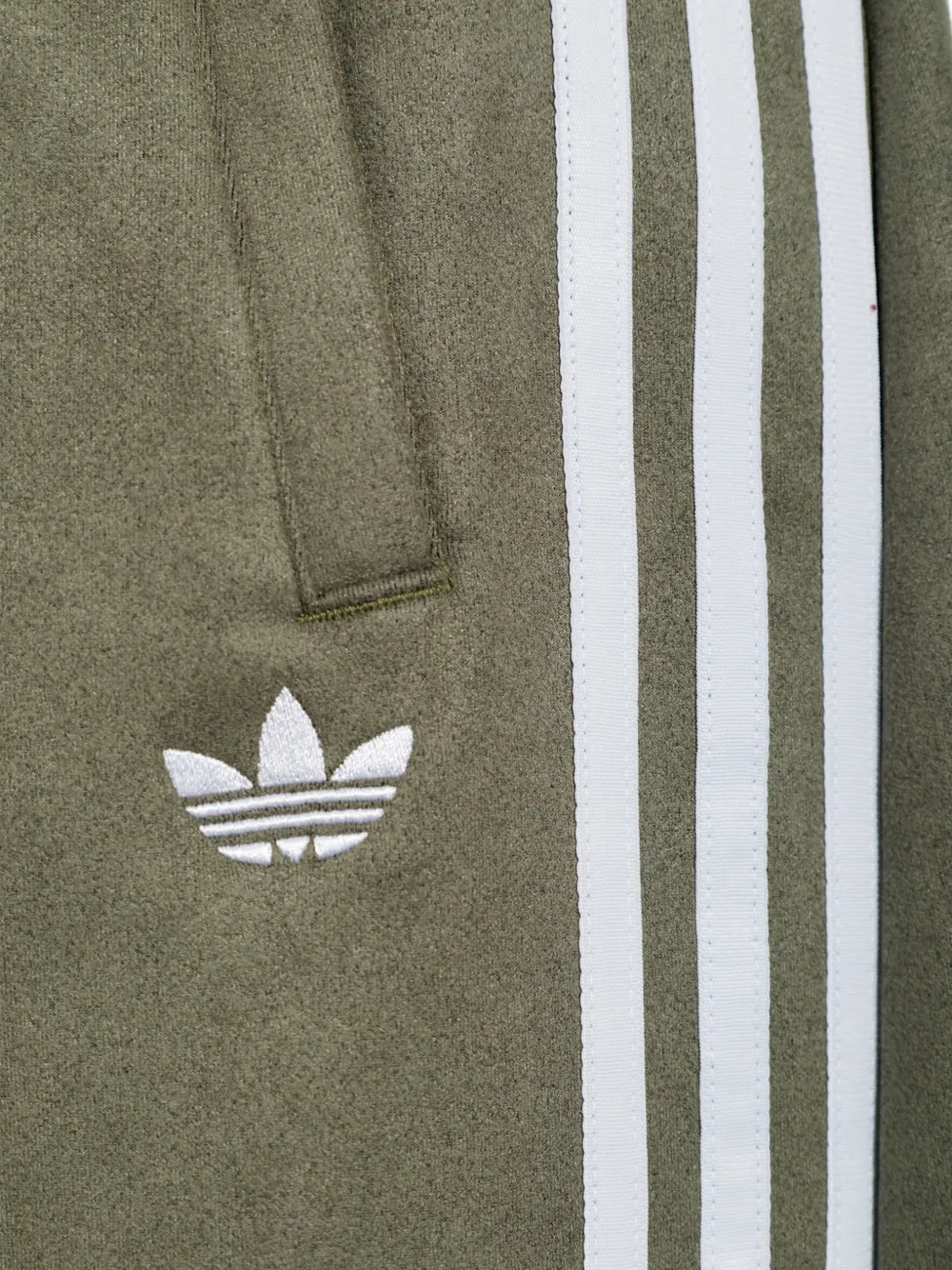 adidas Adilenium Season 6 faux-suede track pants Groen