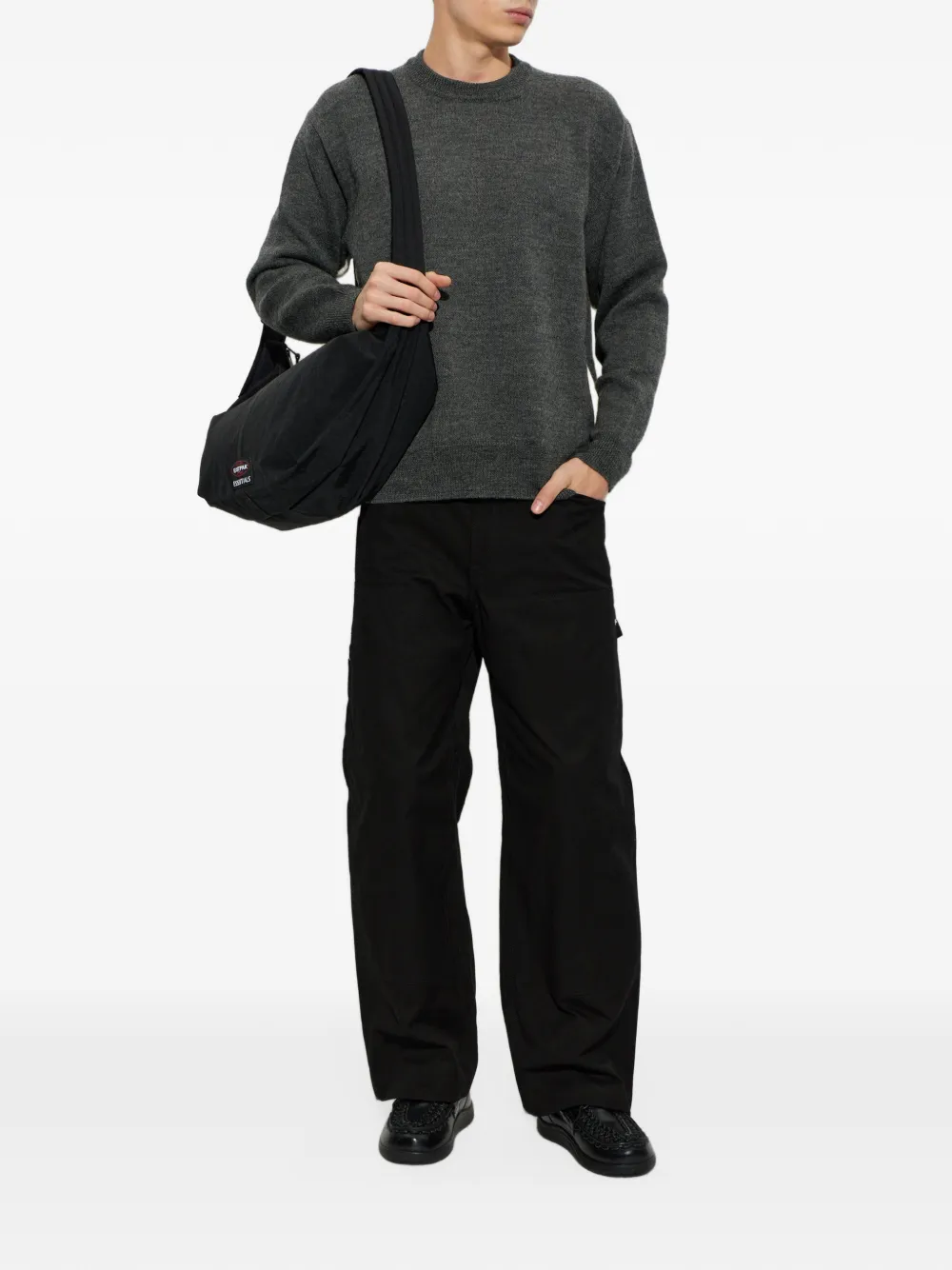 Comme des Garçons Homme Plus crew-neck wool sweater Grijs