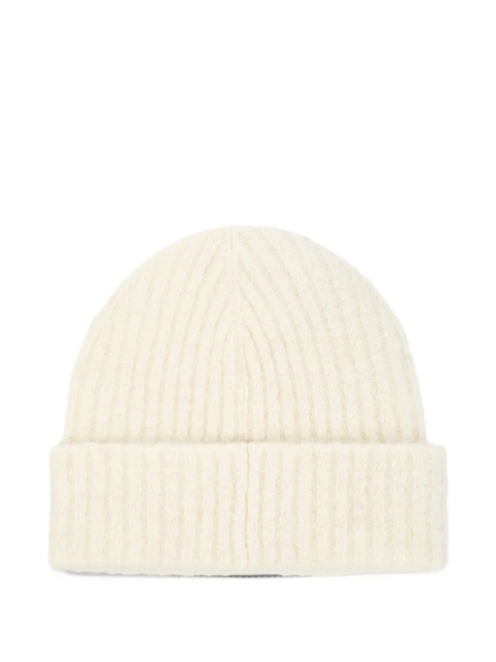 Givenchy logo-embroidered ribbed-knit beanie hat Beige