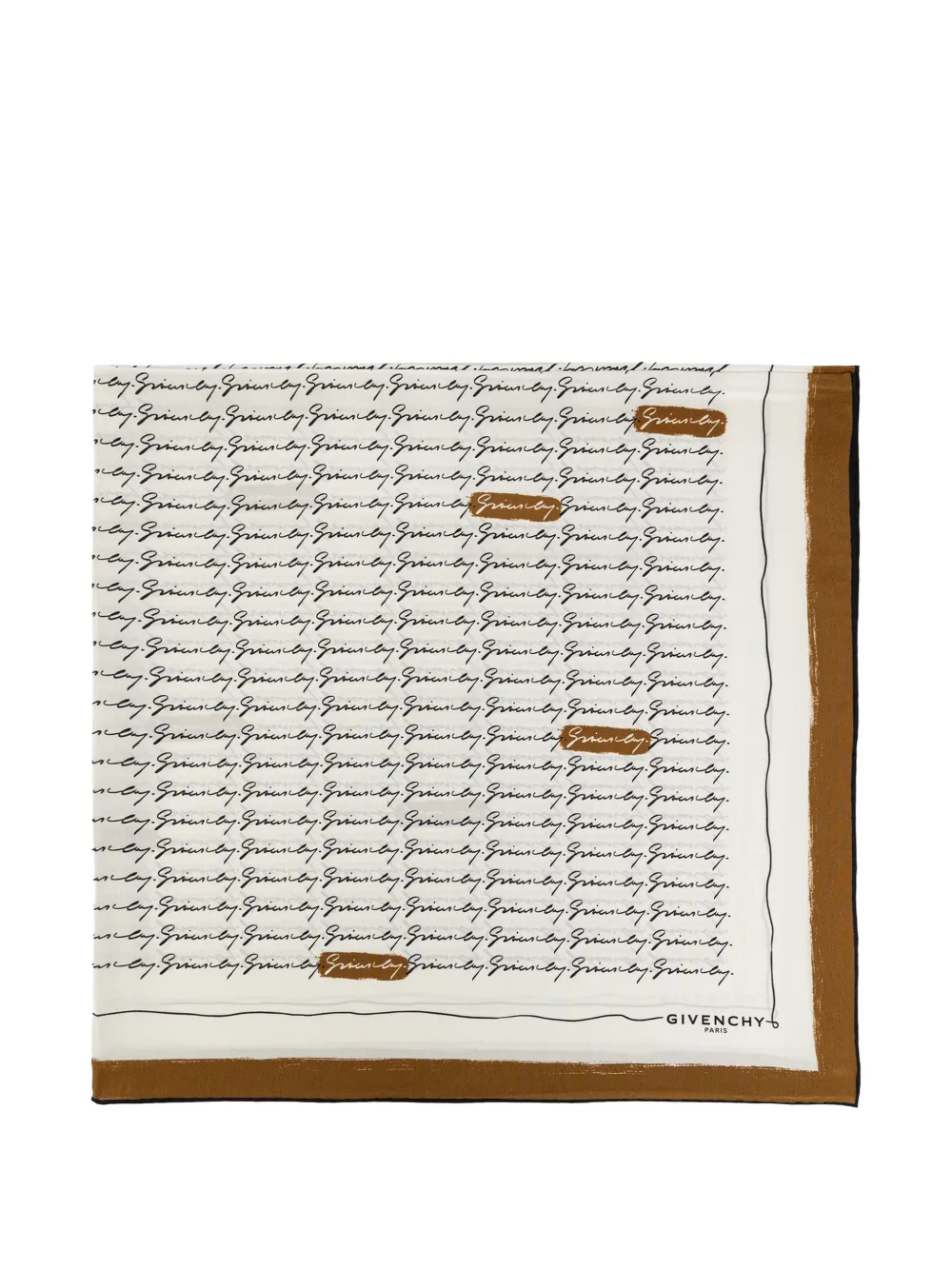 Givenchy logo-print silk scarf Wit