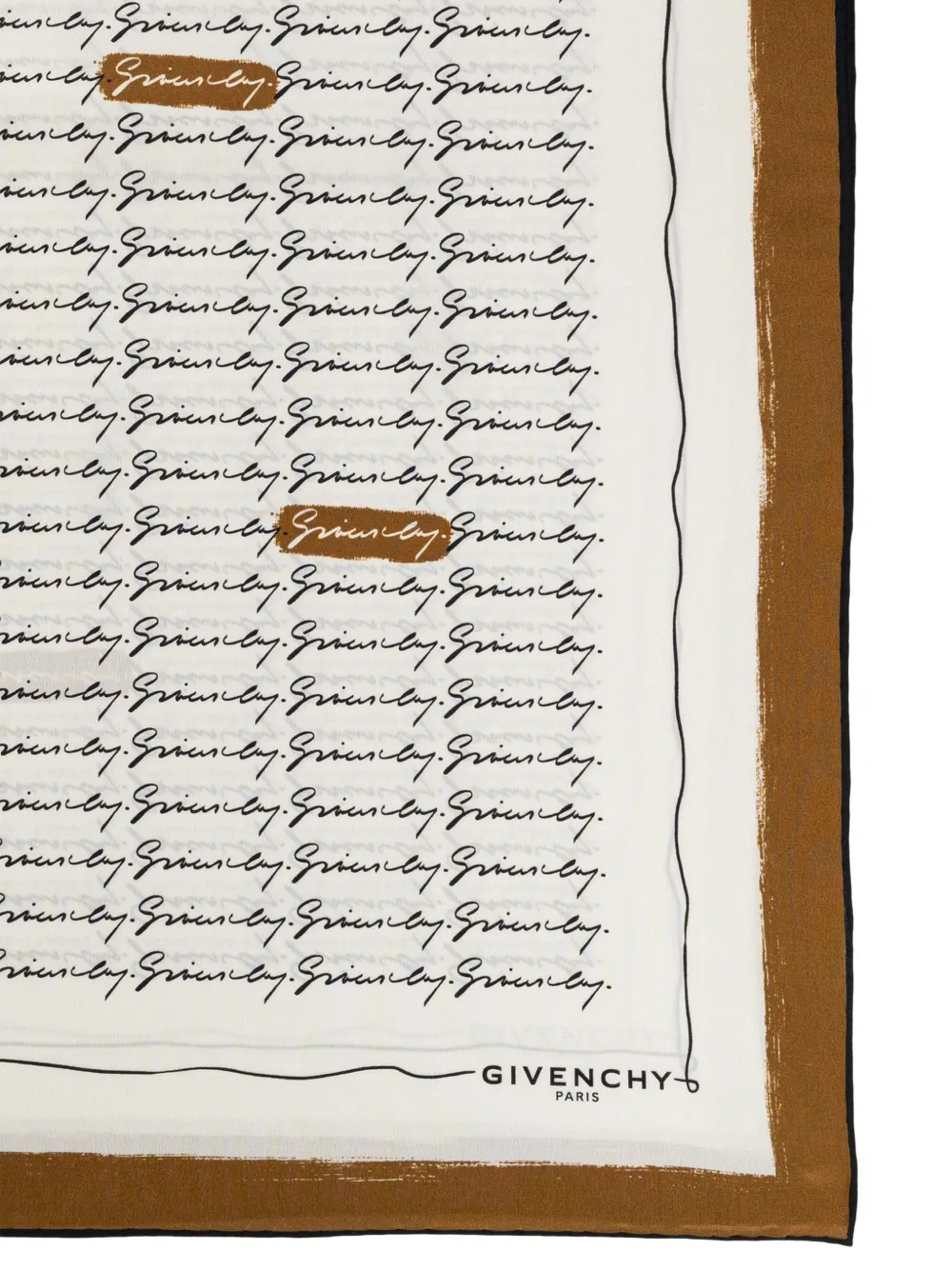 Givenchy logo-print silk scarf Wit