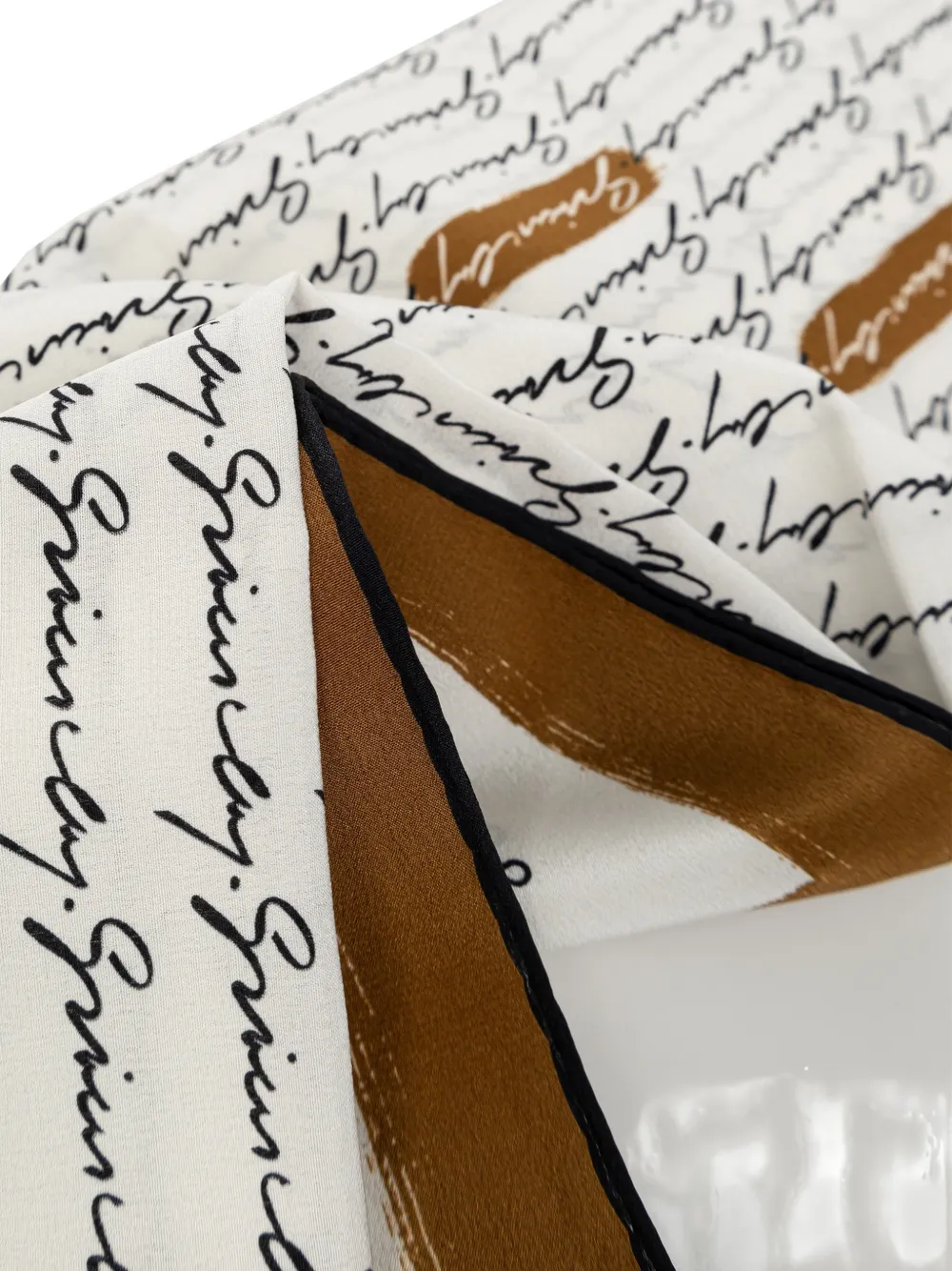 Givenchy logo-print silk scarf Wit