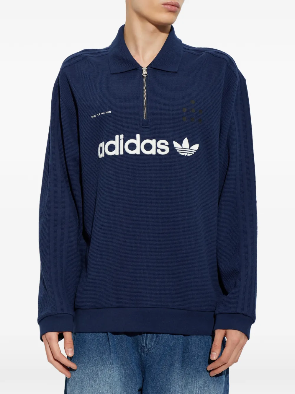adidas x Song For The Mute ADI008 long-sleeve polo shirt Blauw