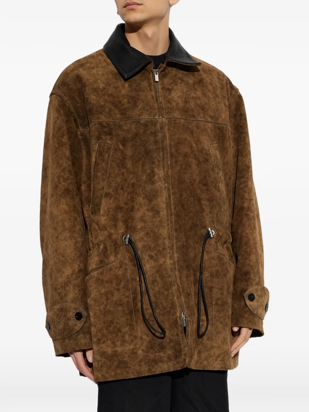 Jacquemus Havana suèdejack Bruin